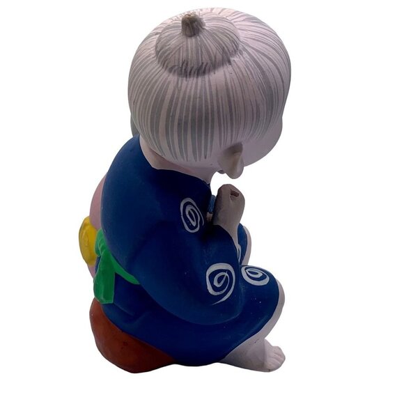 Japanese Figurines Hakata Doll Association Boy Girl Doll Resting Bisque Culture - Picture 9 of 12